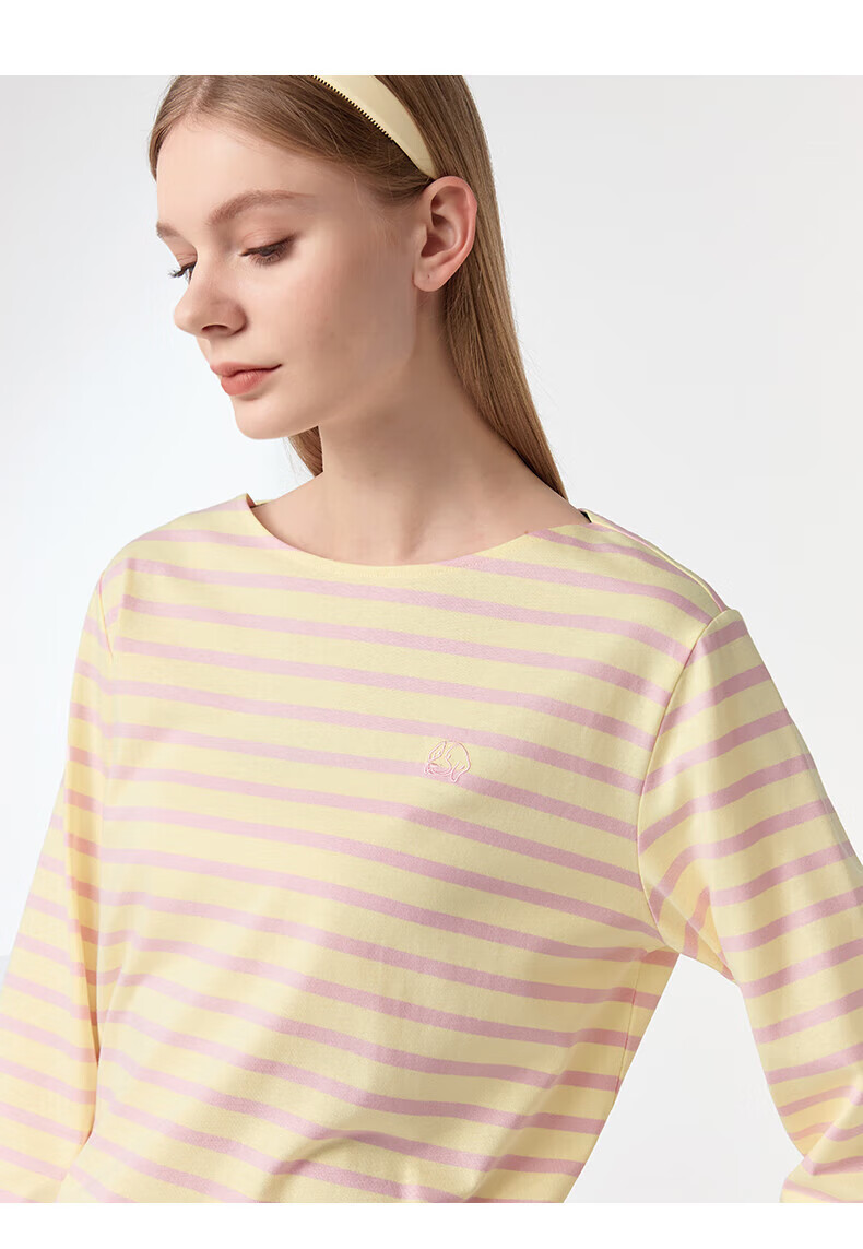 HAZZYS Women's Spring PHIZ Three-Quarter Sleeve T-Shirt ABTSE0CAX05, Pink PN, Size M (160/84A38) 15