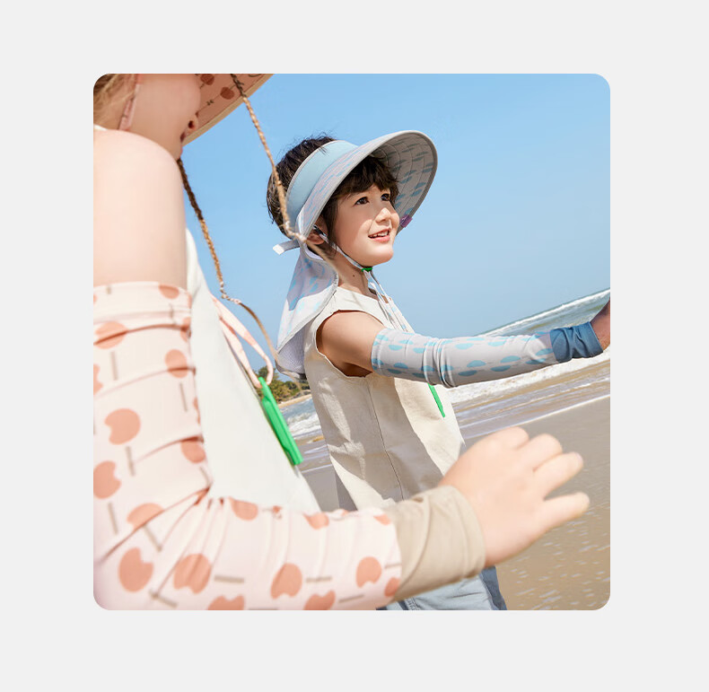 Kocotree KK Tree Kids Cooling UV Protection Arm Sleeves Original Yarn Sun Protection Boys Girls Ice Silk Sleeve Gray 30