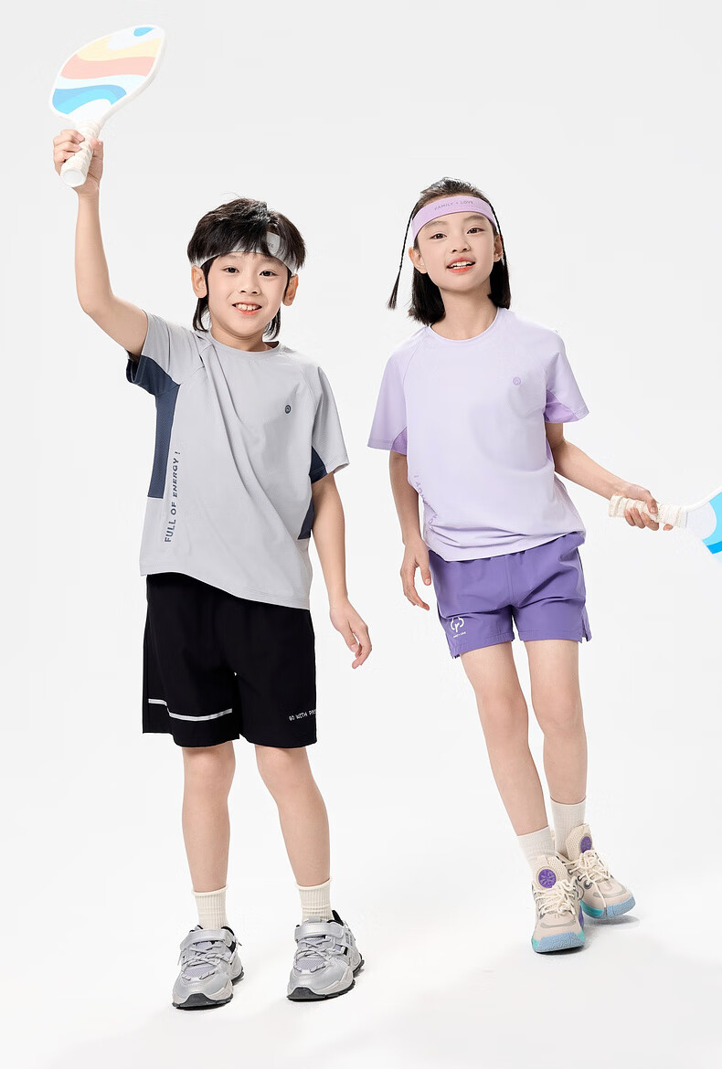 EBAER Children's Sports T-Shirt 2025, Short-Sleeve, Boys And Girls, Sweat-Wicking, Round Neck, Sun Protection Top, Summer Wear, Crystal Blue, Size 140 15