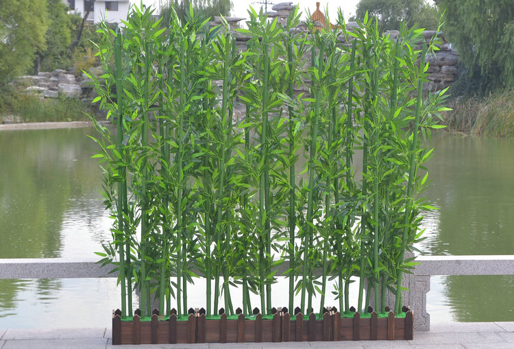 唯友(weiyou)仿真竹子绿植假花卉酒店客厅装饰假竹子造景隔断屏风橱窗