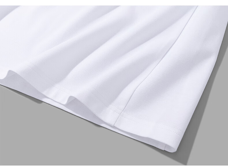 Mr.Bu Fashion Round Neck Striped Patchwork Design T-Shirt for Men, Summer Pure Cotton Short-Sleeve Top, Bright Moon White, 2XL (185) 20