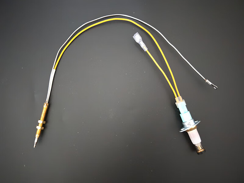 燃气灶热电偶感应针通用配件热电偶单线双线热电偶铜针电磁阀单线热电