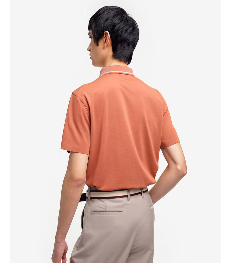 K-Boxing K-Boxing Spring And Summer Business Contrasting Color Lapel Casual Short-Sleeve Polo Shirt BTBE2382, Frost Green, 2XL 16