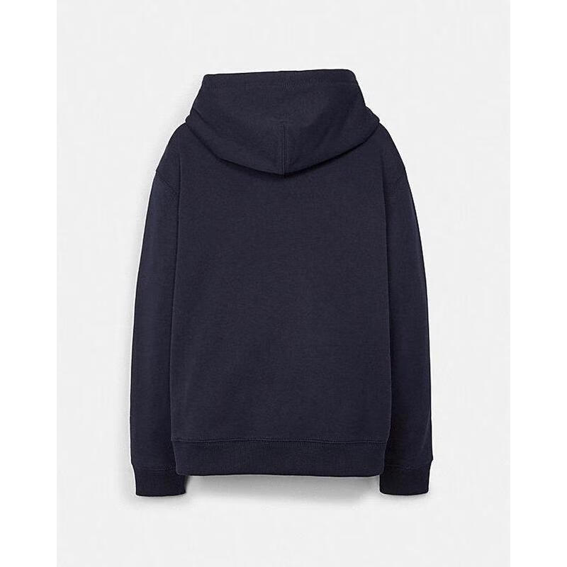 蔻驰(coach) 奢侈品女装 时尚经典简约连帽卫衣 c8784 海军蓝色 s