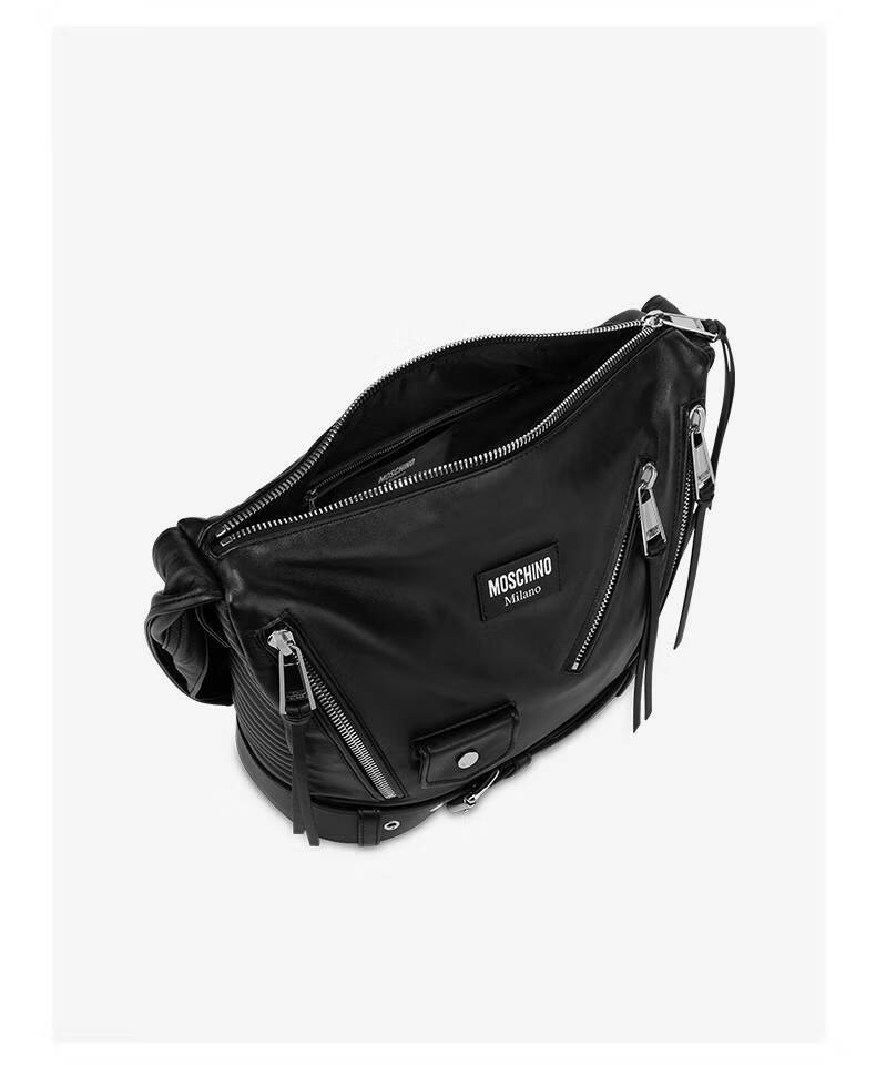 奇诺(moschino)moschino/莫斯奇诺 22秋冬 男士 纳帕皮革单肩机车包