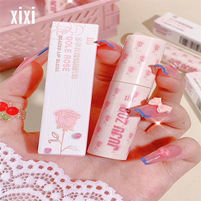 xixi多尔玫瑰镜面唇釉清透饱满纯欲水润嘟嘟唇不易掉色显白日常学生款