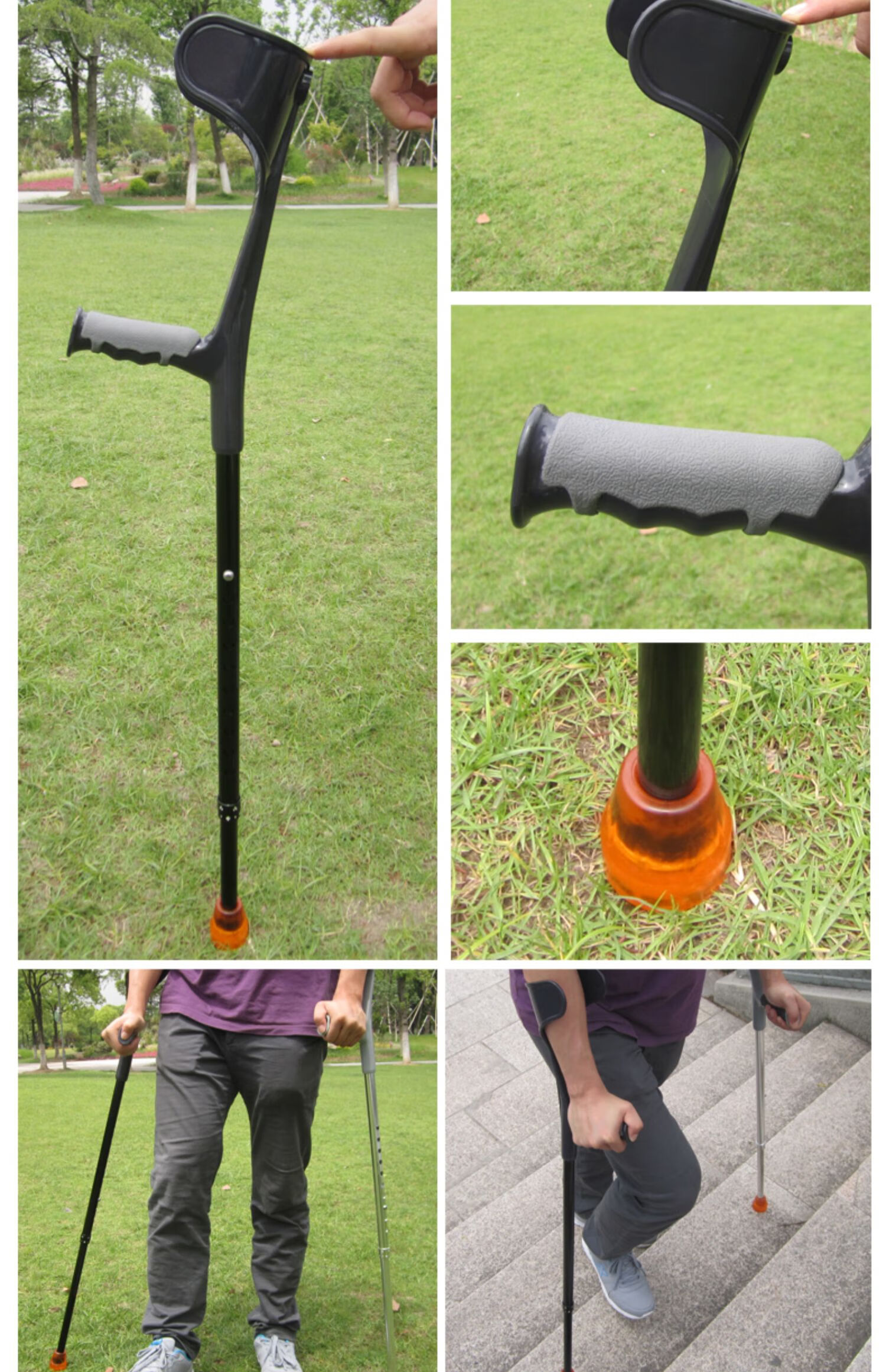 适用于肘拐手臂式拐杖骨折拐扙折叠康复腋下轻便年轻人助行器伸缩