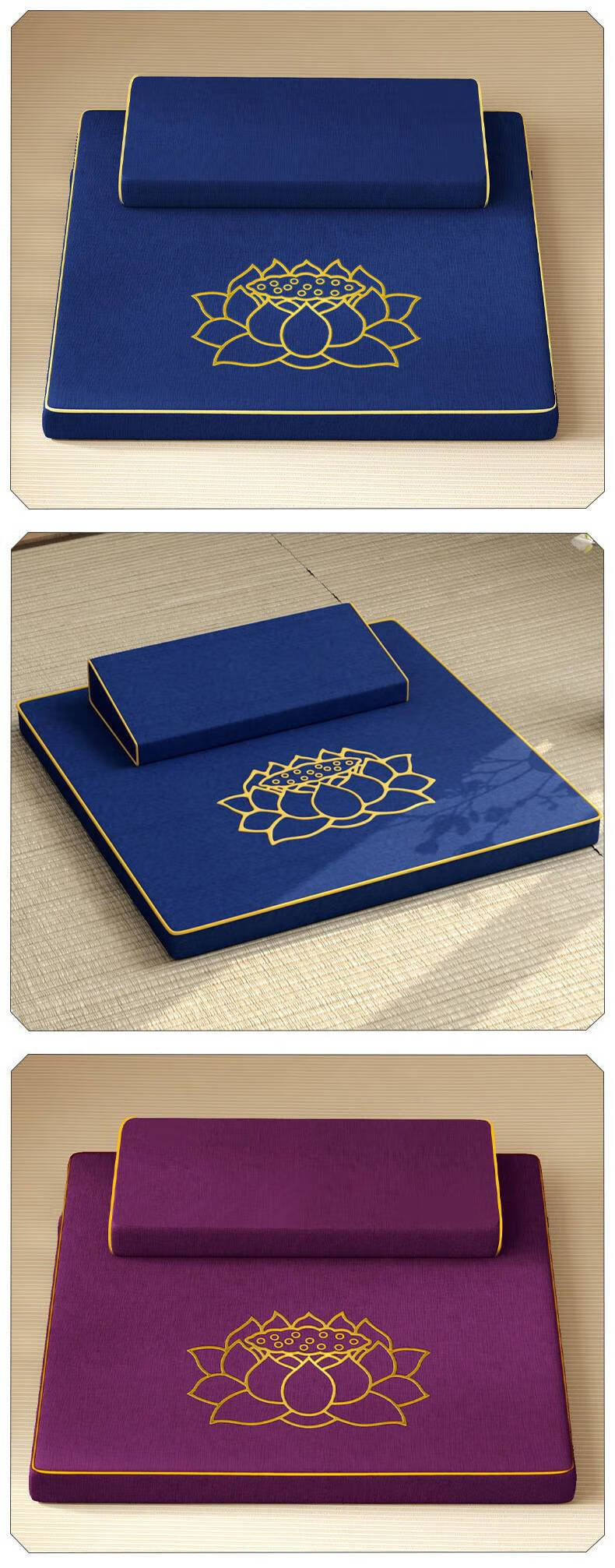 拜佛跪垫 打坐垫禅修垫蒲团拜佛垫冥想禅垫家用折叠加厚布艺椰棕跪拜