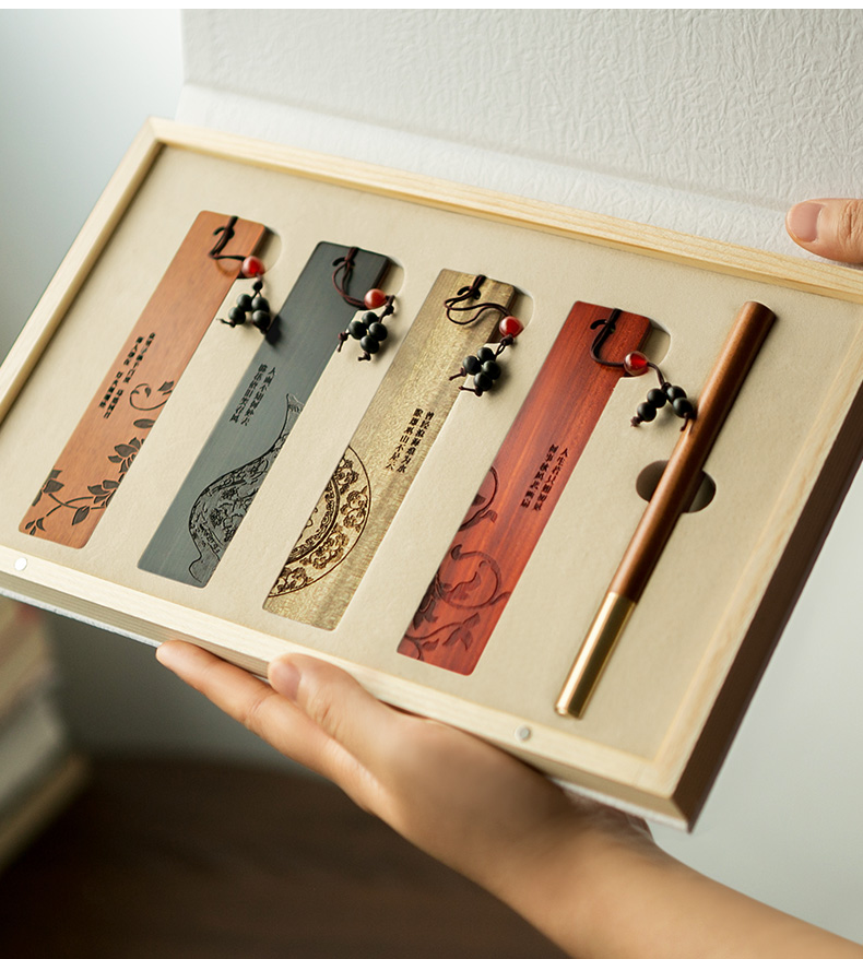 顺丰来图定制logo时光里木质书签古典中国风精致故宫博物馆文创产品