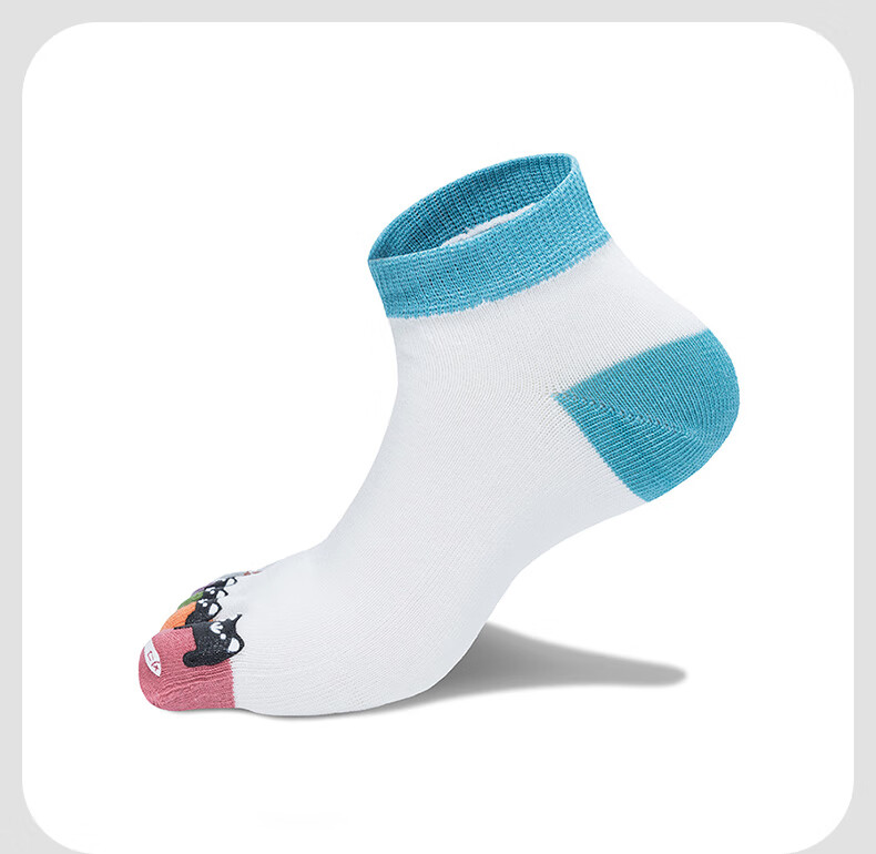 TFO Competition-Grade Outdoor Five-Toe Socks, Casual Split-Toe Sweat-Wicking Running Hiking Socks 2202496 Women's Blue 4