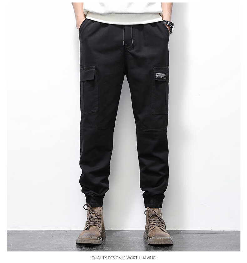 jeep吉普nasa wtaps纯棉工装裤男士春秋季潮牌百搭宽松休闲户外运动长