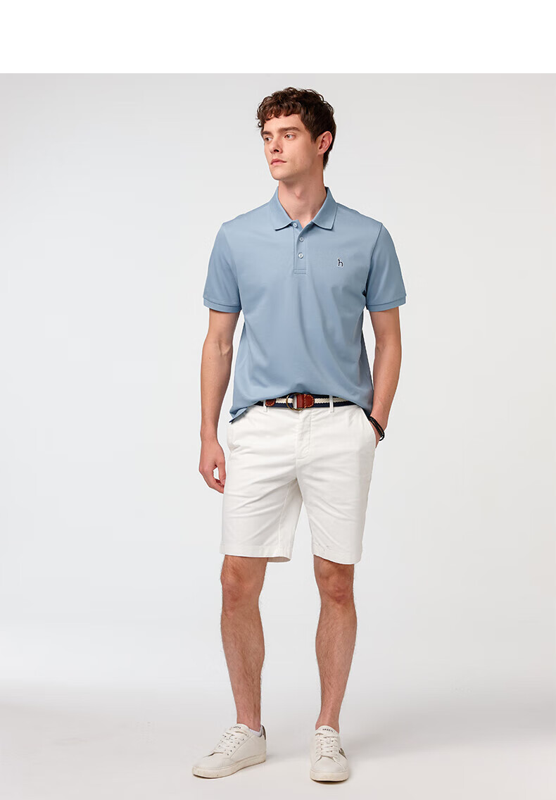 HAZZYS Men's Clothing, Summer Top, Multi-Color Short-Sleeve Polo Shirt ASTZE0CBX71, White WT, 3XL (190/108A5 9