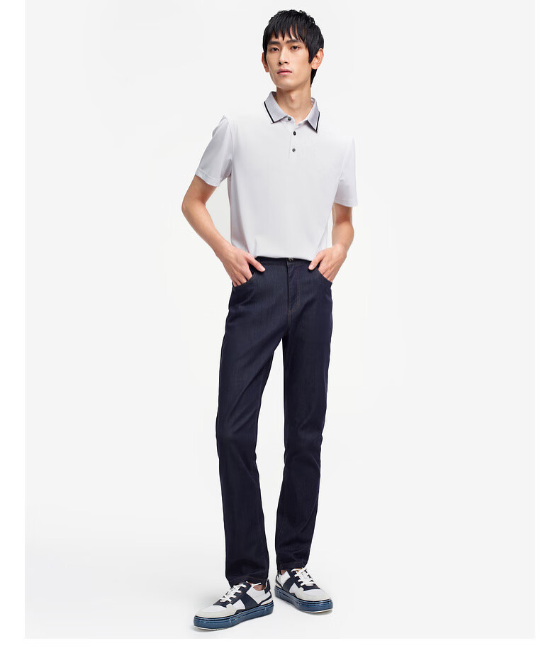 K-Boxing K-Boxing Spring And Summer Business Contrasting Color Lapel Casual Short-Sleeve Polo Shirt BTBE2382, Frost Green, 2XL 10