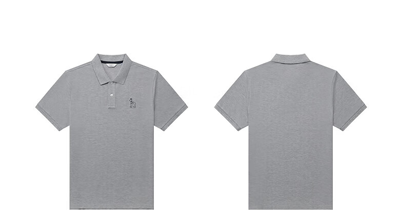 HAZZYS Men's Cooling Short-Sleeve POLO Shirt ASTZE0CBX72, Gray GE M (170/92A46) 5