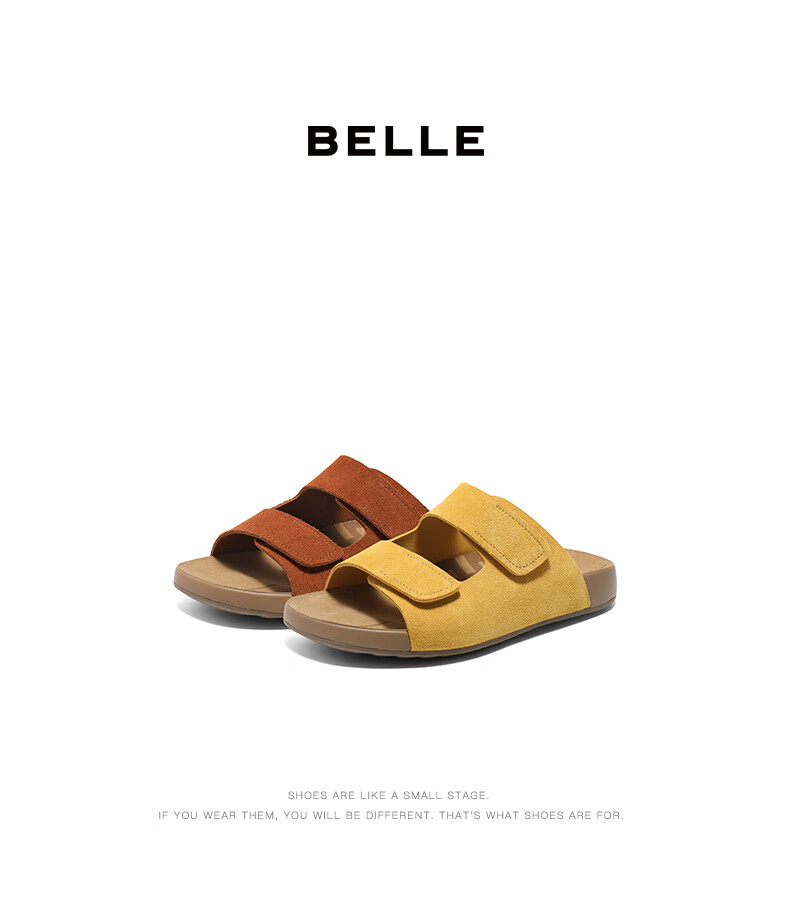 Belle Comfortable Casual Birkenstock Shoes, Summer New Mall Magic Tape Women's Outdoor Slippers D5Y1DBT6, Yellow, Size 36 3