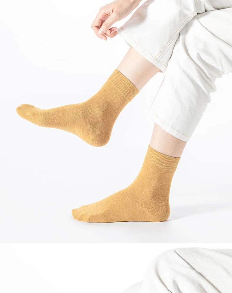 蕉内(bananain)袜子女中筒袜春秋季长筒纯棉防臭吸汗秋冬厚款全棉黑色