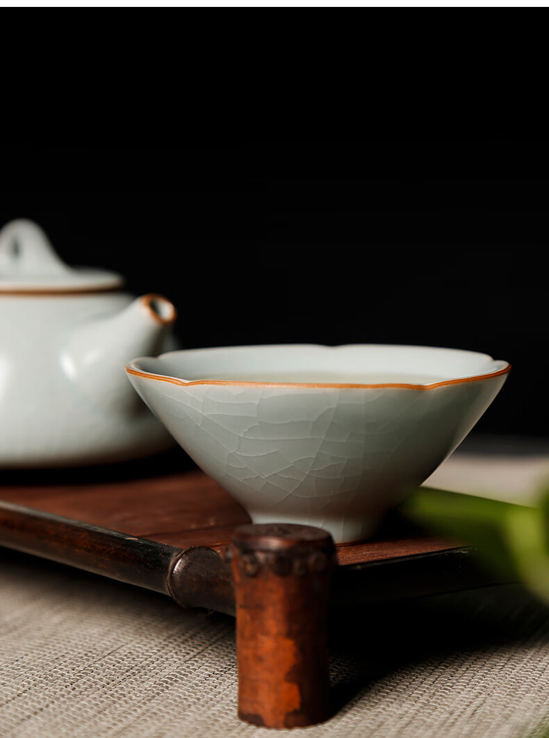 泡茶仔 功夫陶瓷小茶杯主人杯汝窑单杯品茗杯茶盏杯