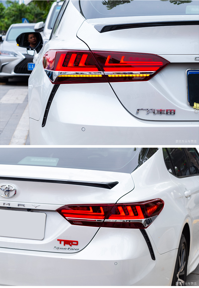 适用于18-20款丰田八代新凯美瑞尾灯总成改装led流水转向灯行车灯