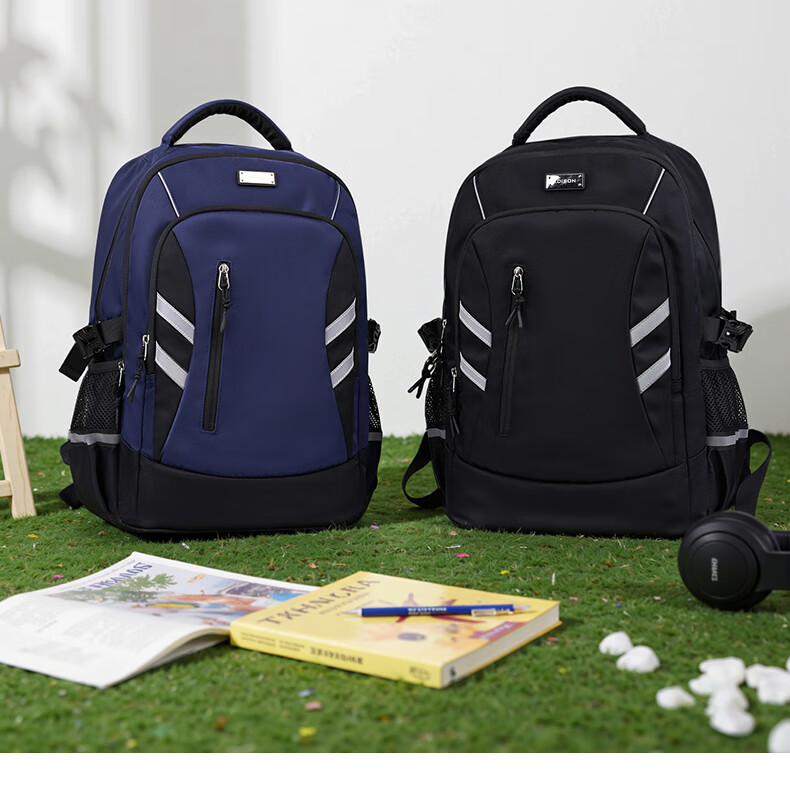 Edison Middle School Student Backpack for Boys, Spine Protection, Weight Reduction, Anti-Drop, Water-Resistant, Large Capacity, Reflective Backpack 2509-1 5