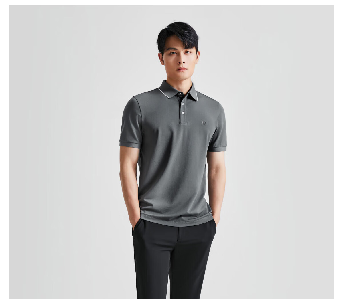 DIKENI [Closet Fashion Single Item King] Skin-Friendly Taiji Cotton Summer Classic Versatile Short-Sleeve Polo Shirt 31