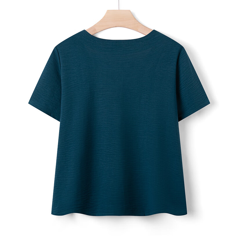 Fengxiao Middle-aged and Elderly Women's Summer Short Sleeve Loose Cotton Silk Top Set for Grandma 11