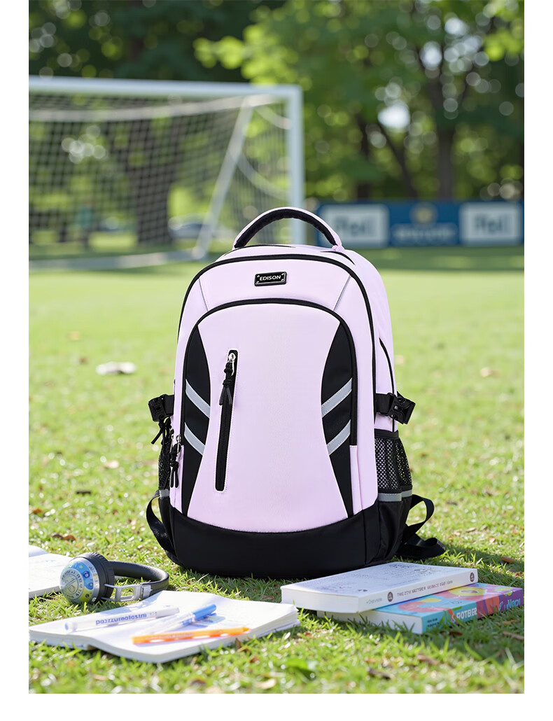 Edison Middle School Student Backpack for Boys, Spine Protection, Weight Reduction, Anti-Drop, Water-Resistant, Large Capacity, Reflective Backpack 2509-1 6