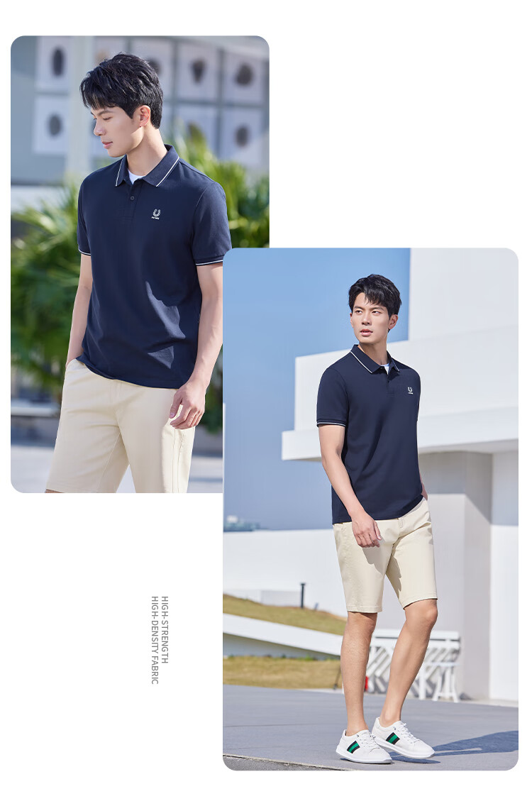 Laxton Summer New Business Casual Men's Short Sleeve Polo Shirt Gray Green 3XL 14