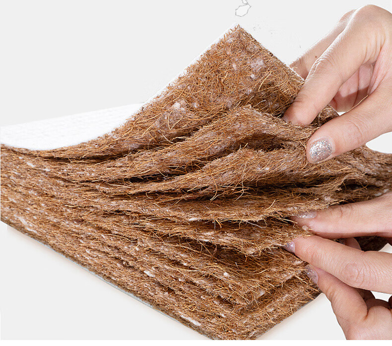 椰棕床垫棕垫天然乳胶床垫定制折叠榻榻米薄棕榈硬床垫灰色星辉0胶水