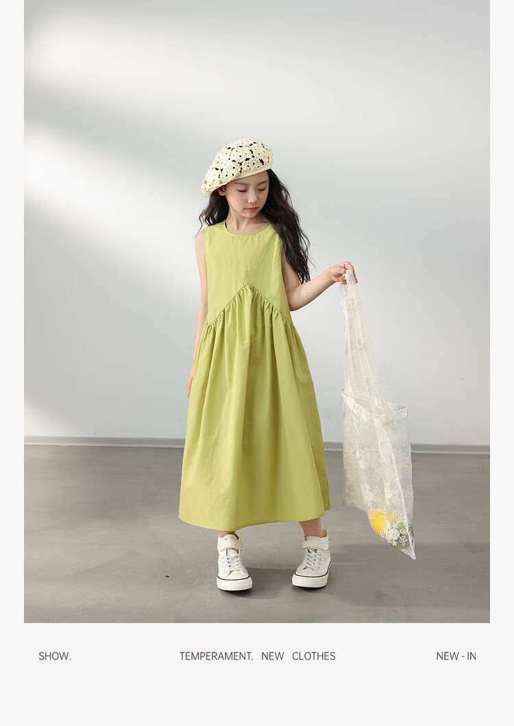 LUSON Chen Da Zhu Children's Clothing, Girls' Summer Dress, New Style for 2025, Korean Fashion, Stylish Children's Thin Sleeveless Dress 21