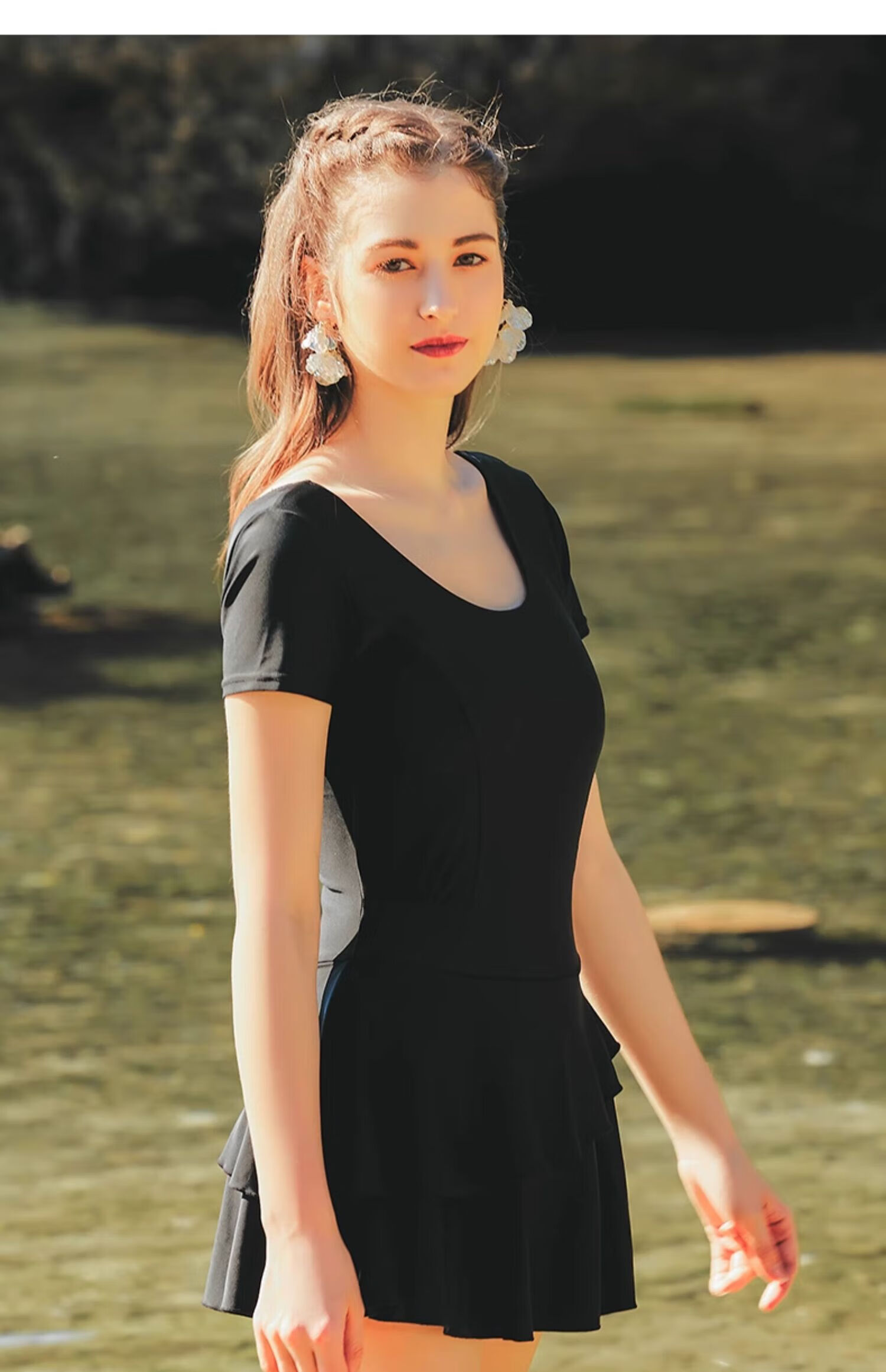 HEATWAVE Women's Swimsuit, Summer 2025 New Style, Sexy Black Hollow Shoulder Strap Design, Black Hollow Shoulder Strap Style, 4XL 19