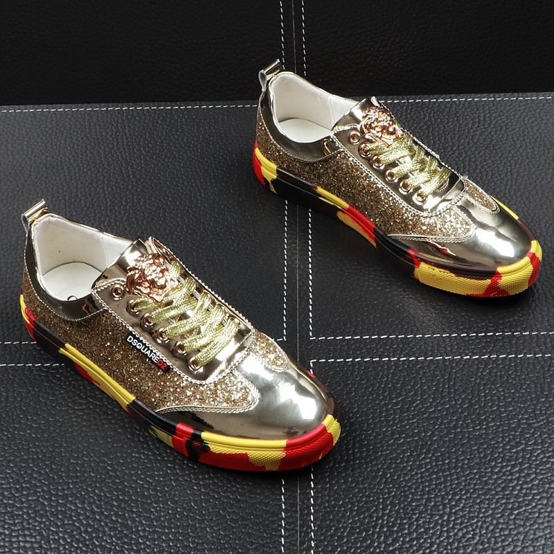 unaapchi香港潮牌男鞋新款潮流板鞋款韩版青年低帮休闲鞋个性亮皮嘻哈