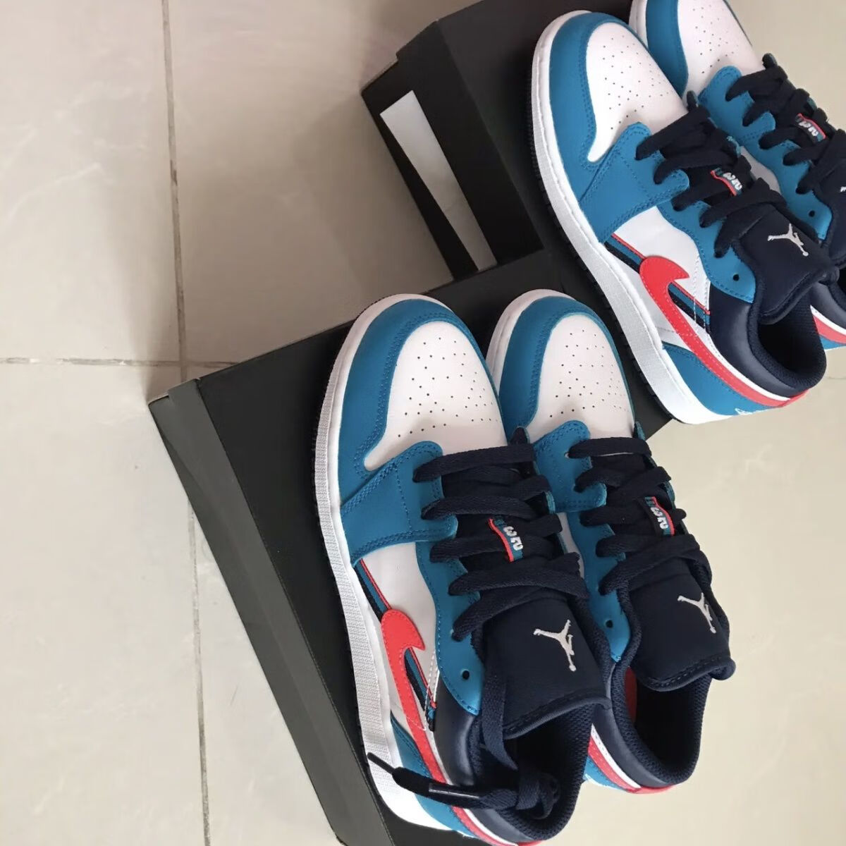 1 low gametime蓝红白游戏时间秋季防滑耐磨减震休闲鞋 aj1游戏时 