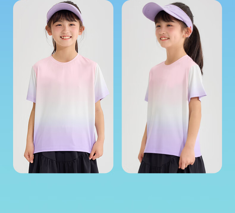 Jeanswest Boys' Summer Set 2026, Children's Short-Sleeve T-Shirt, Gradient Girls' Sports Top, Thin Style, Handsome Summer Outfit for Boys 8