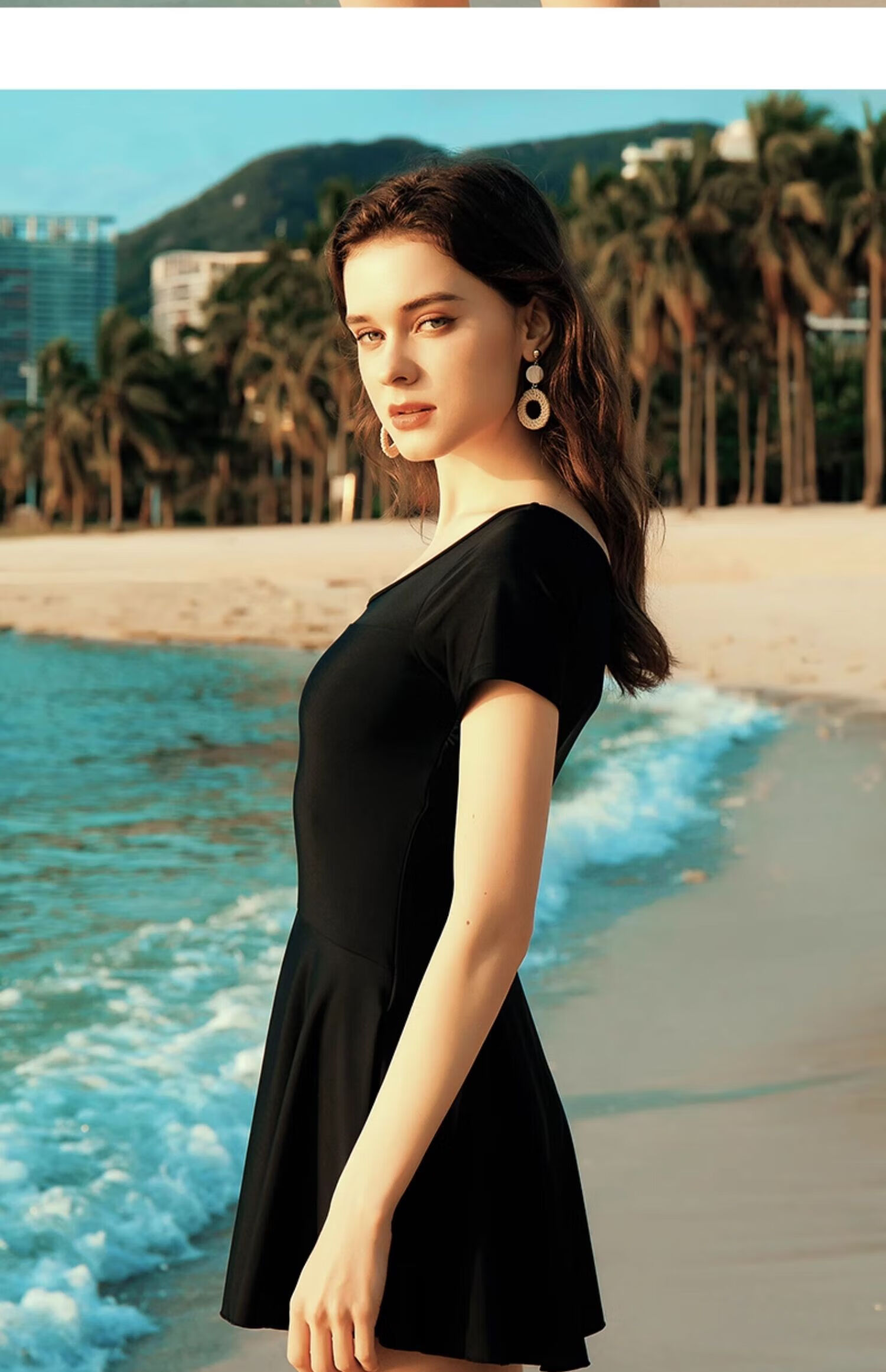 HEATWAVE Women's Swimsuit, Summer 2025 New Style, Sexy Black Hollow Shoulder Strap Design, Black Hollow Shoulder Strap Style, 4XL 13