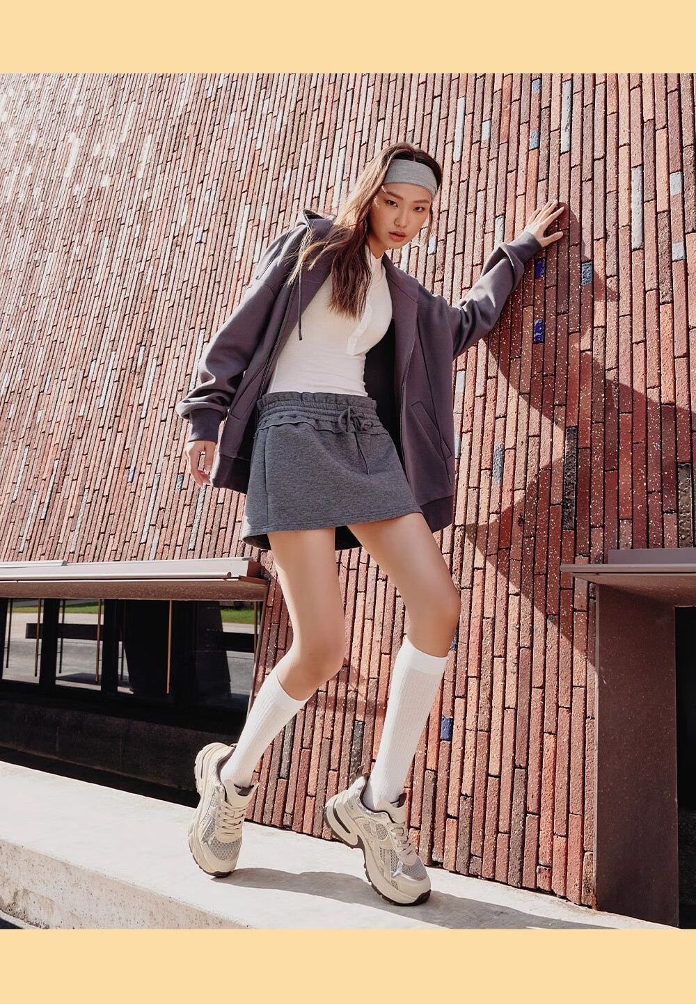 TOOMANYSHOES Celebrity Style Unisex Casual Sports Thick-Soled Platform Dad Sneakers Swirl Center Silver Gray Size 37 3