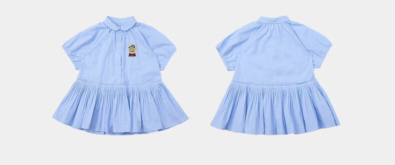 M.Latin [Magic Wind Elf] Children's Clothing, Malatin 2025 Summer New Girls' Retro Academic Short-Sleeve Dress 15