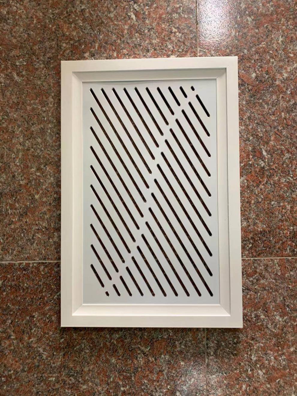 zxjien集成吊顶换气扇面板3060面罩通风铝扣板型材3045嵌入式全铝风口