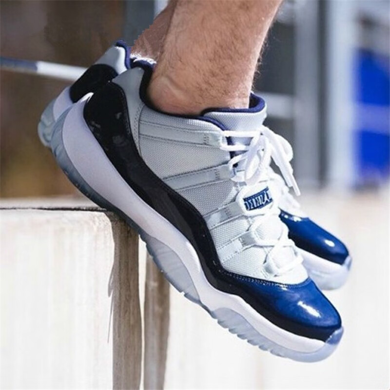 air jordan 11 aj11低帮乔11男子运动鞋篮球鞋 919712-006 黑水泥 47