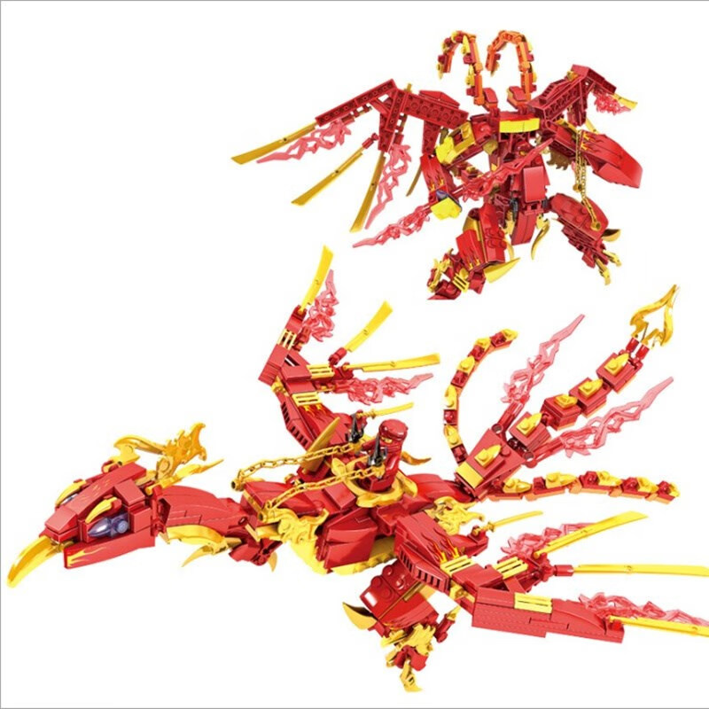 乐高幻影忍者上古神兽坐骑机甲青龙朱雀白虎玄武拼装积木玩具男孩