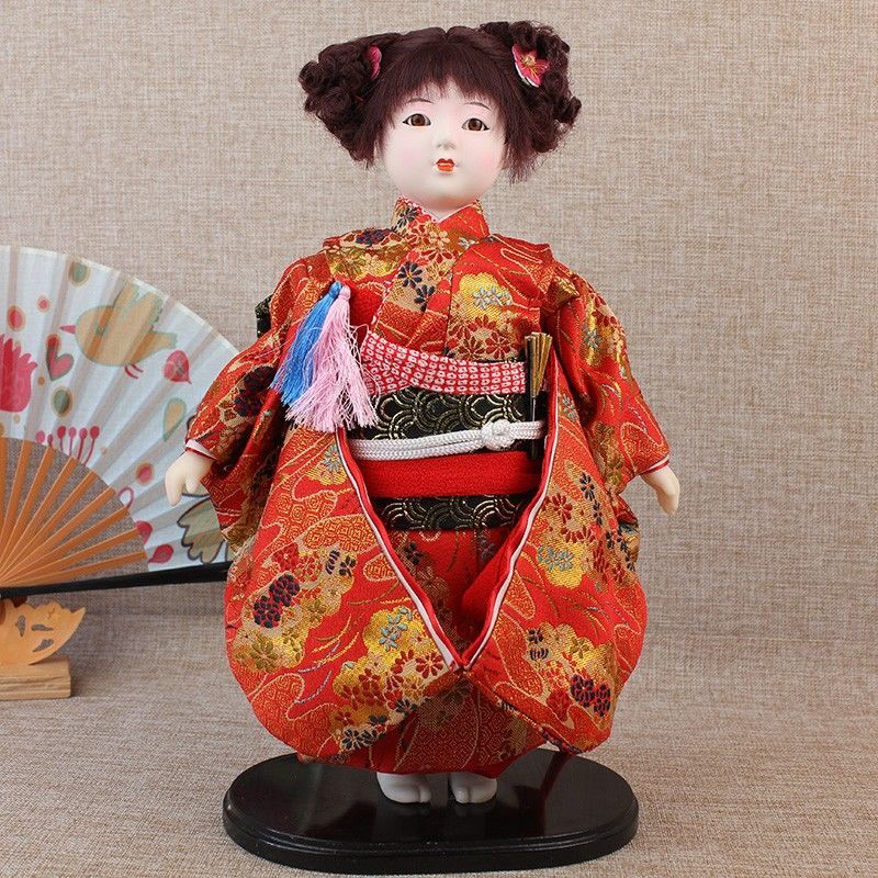 日本市松人形 花子 艺妓人偶摆件手抱娃娃玩偶装饰品礼品礼物情人节