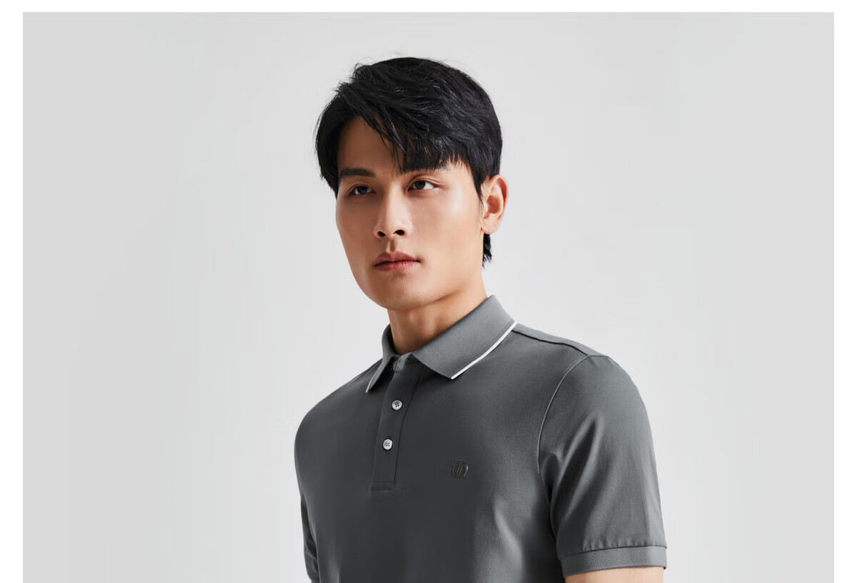 DIKENI [Closet Fashion Single Item King] Skin-Friendly Taiji Cotton Summer Classic Versatile Short-Sleeve Polo Shirt 35