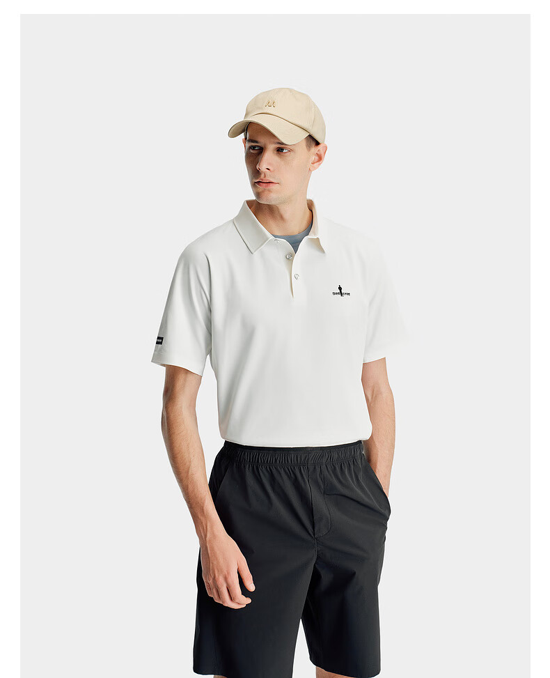 Biyinlefen [Sun Protection Quick-Dry] Summer Men's Casual Outdoor Simple Skin-Friendly Moisture-Wicking Loose Short-Sleeve Polo Shirt Top 11