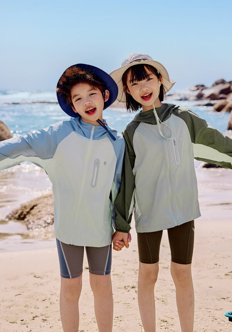EBAER Kids Sun Protection Jacket Summer UV Protection Breathable Skin Jacket Nordic Blue 160 22