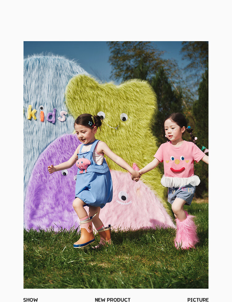 LUSON Children's Clothing, Baby T-Shirt Set for Girls, Stylish Summer New Design, Little Monster Girl's Shorts Set 18