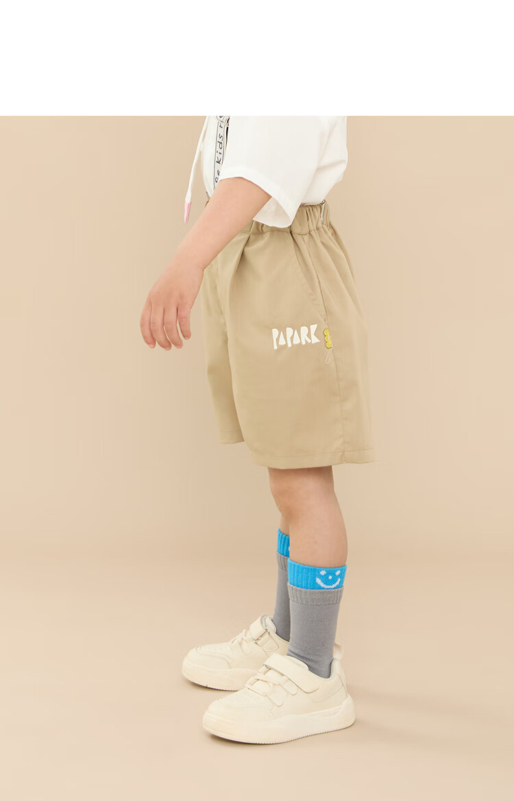 Papa Spring Children's Pants, Boys And Girls Preppy Style Versatile Kindergarten Shorts, Navy Blue-Short Pants, 120cm 15