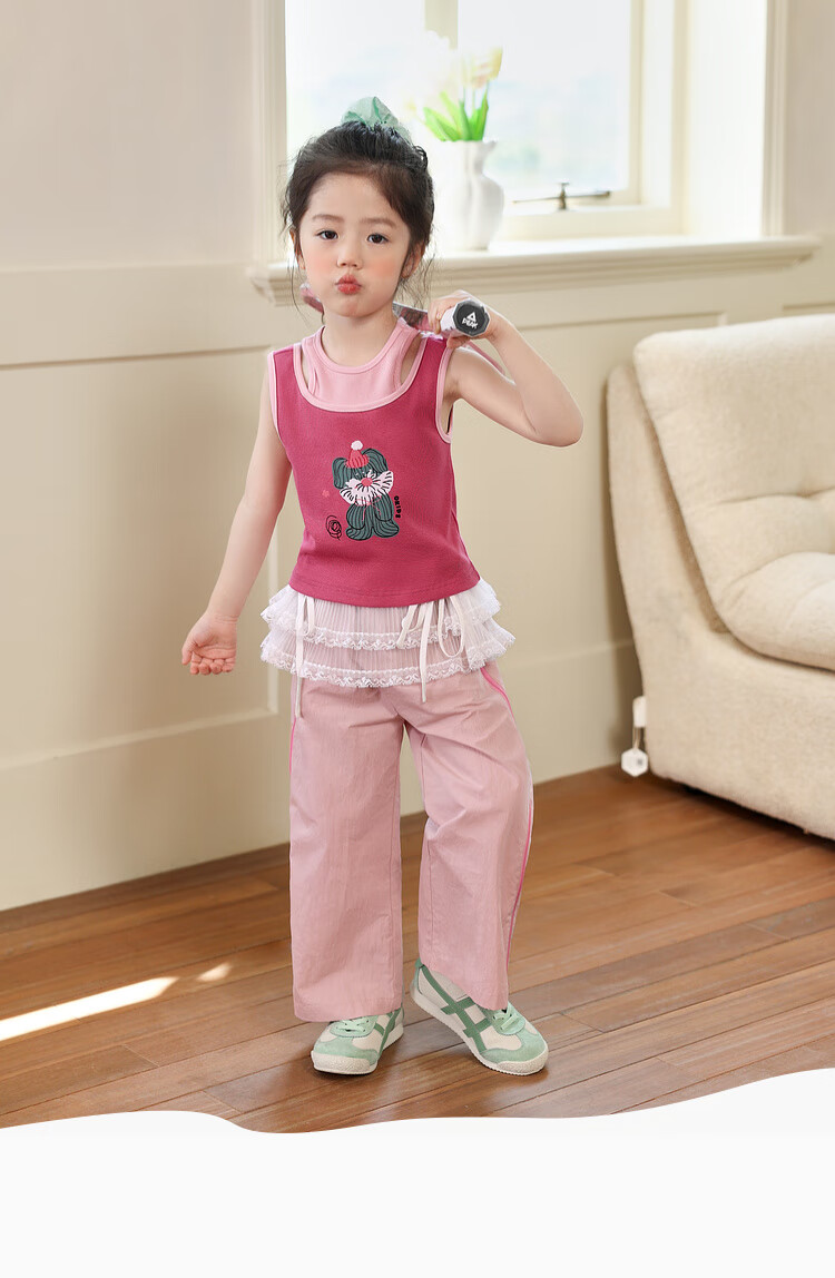 LUSON Children's Clothing, Baby Straight-Leg Pants for Girls, Quick-Dry Trousers, New Summer And Autumn Style, Casual Lightweight Pants for Girls 9