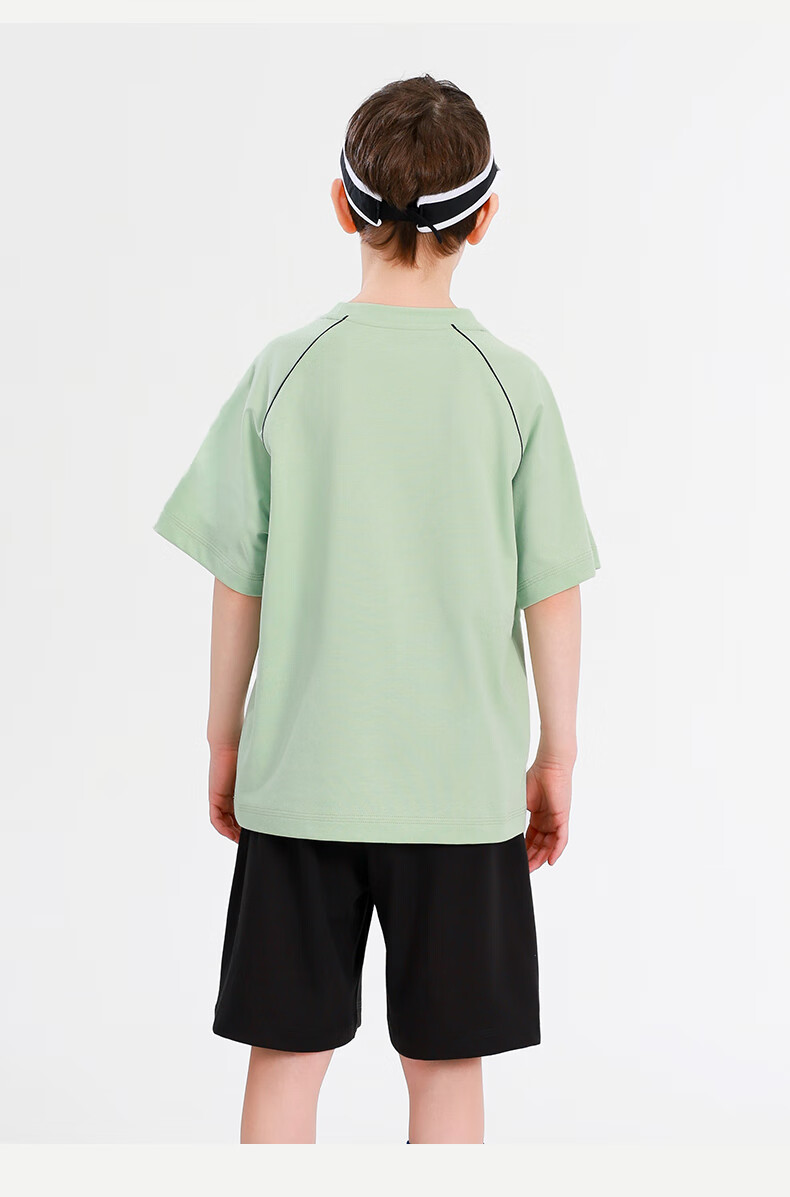 BANDOCIN Boys' Sports Quick-Dry Clothing Set, Summer Thin Style for Older Children, 2026 New Model, Glacier White, Size 170 16