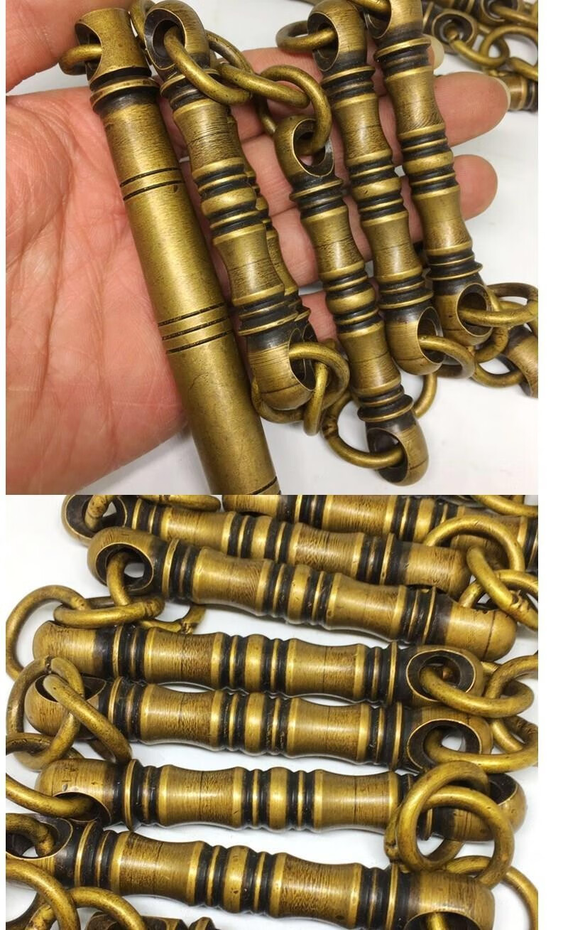 茂福 古玩铜器古代铜九节鞭铜9九节鞭实战鞭表演道具鞭武术鞭 款式四