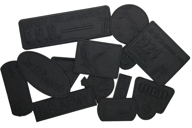 黑色自粘免缝羽绒服补丁贴补衣服贴破洞修复刺绣布贴修补布丁装饰长