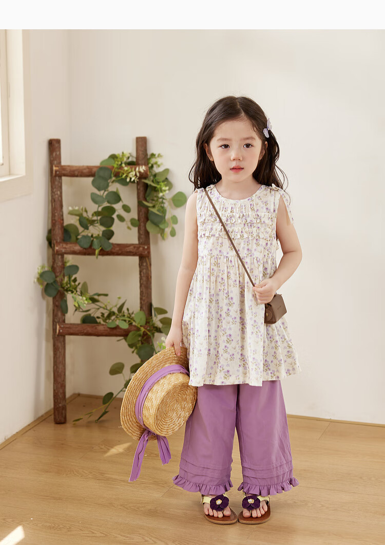 LUSON Children's Clothing, Baby Lace Hollow-Out Dress, Girls' Sleeveless Tank Top And Blouse Set, Summer 2025 7
